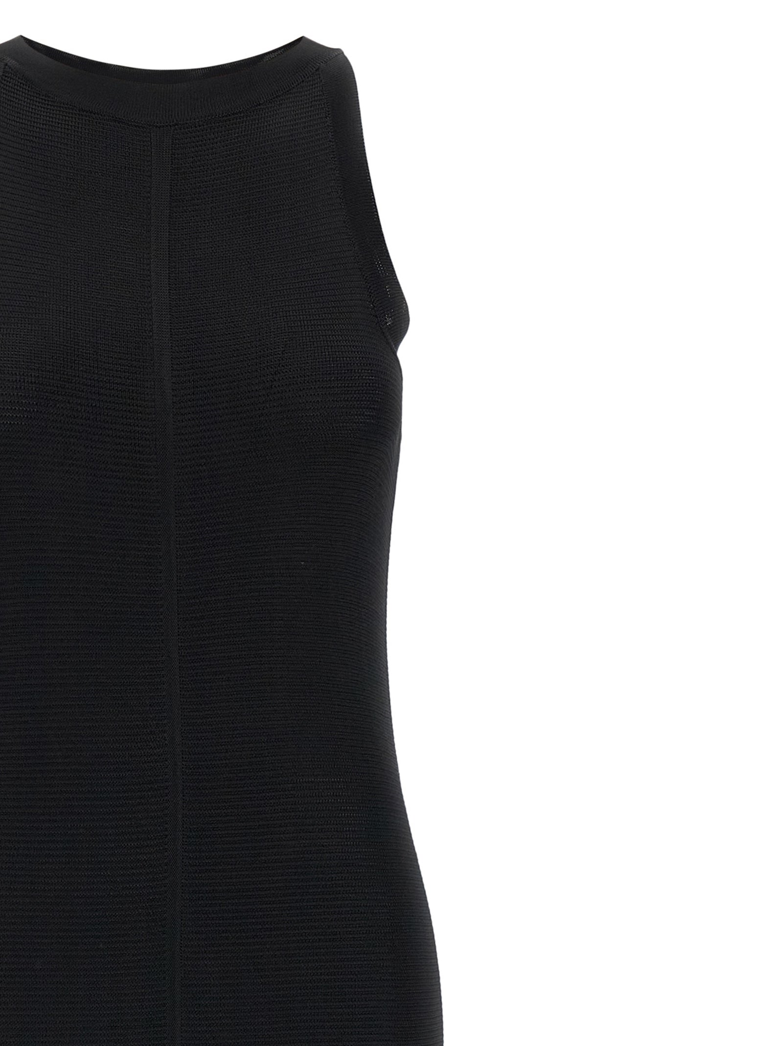 Black Viscose Long Dress