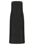 Black Viscose Midi Dress