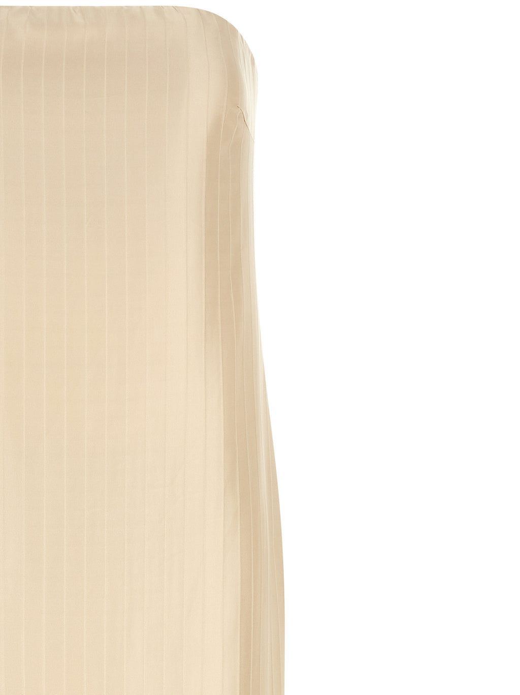 Beige Viscose Midi Dress