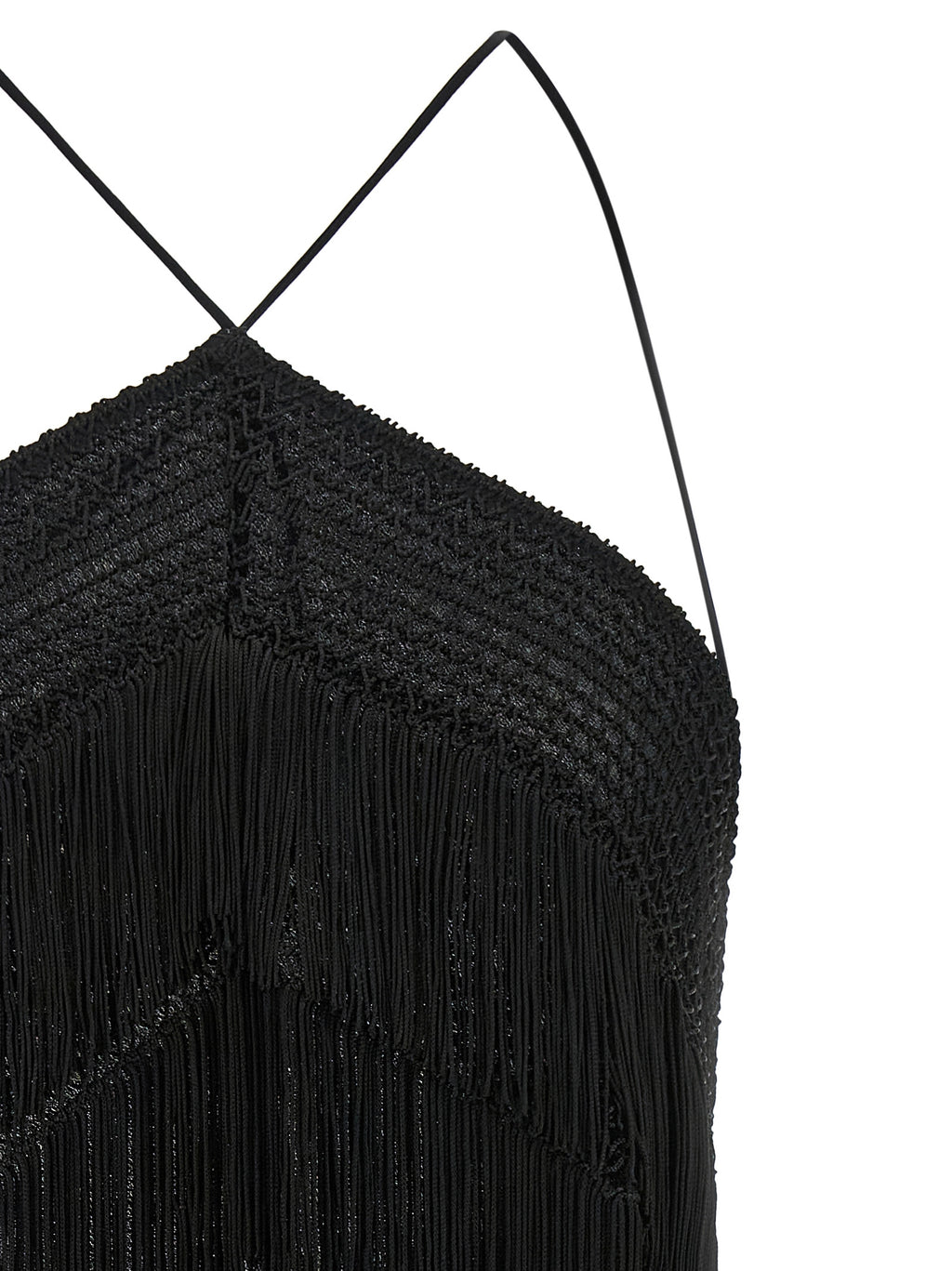 Black Acetate Tank Tops
