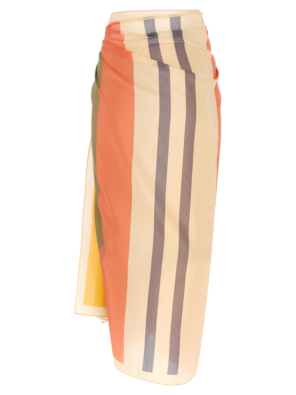 Multicolor Cotton Midi Skirt