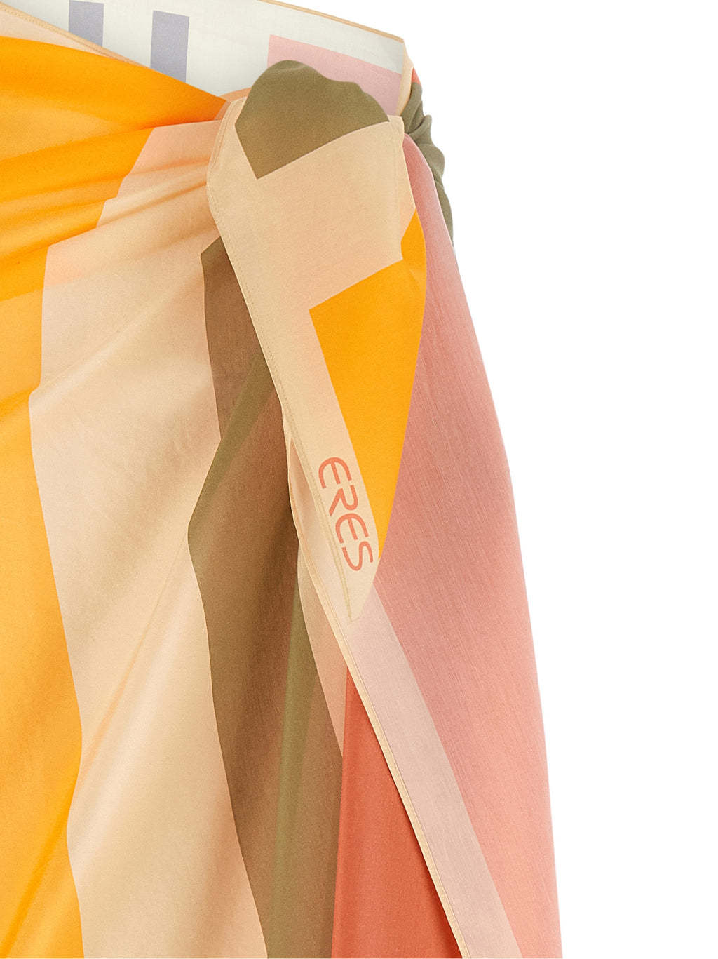 Multicolor Cotton Midi Skirt