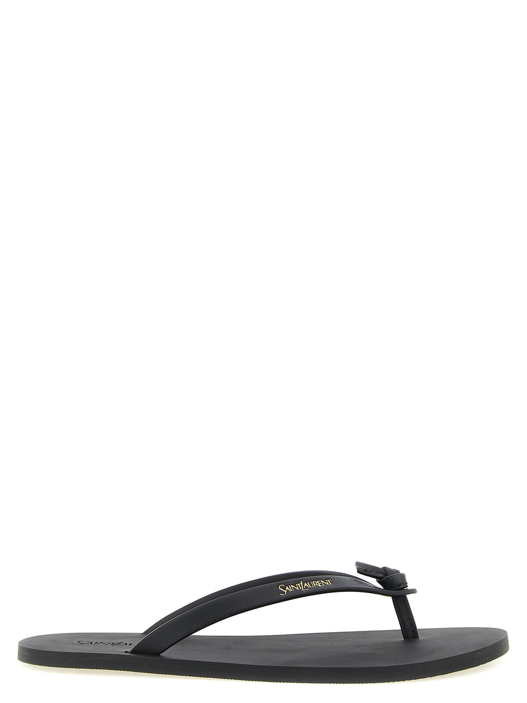 Black Calfskin Slides