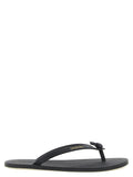 Black Calfskin Slides