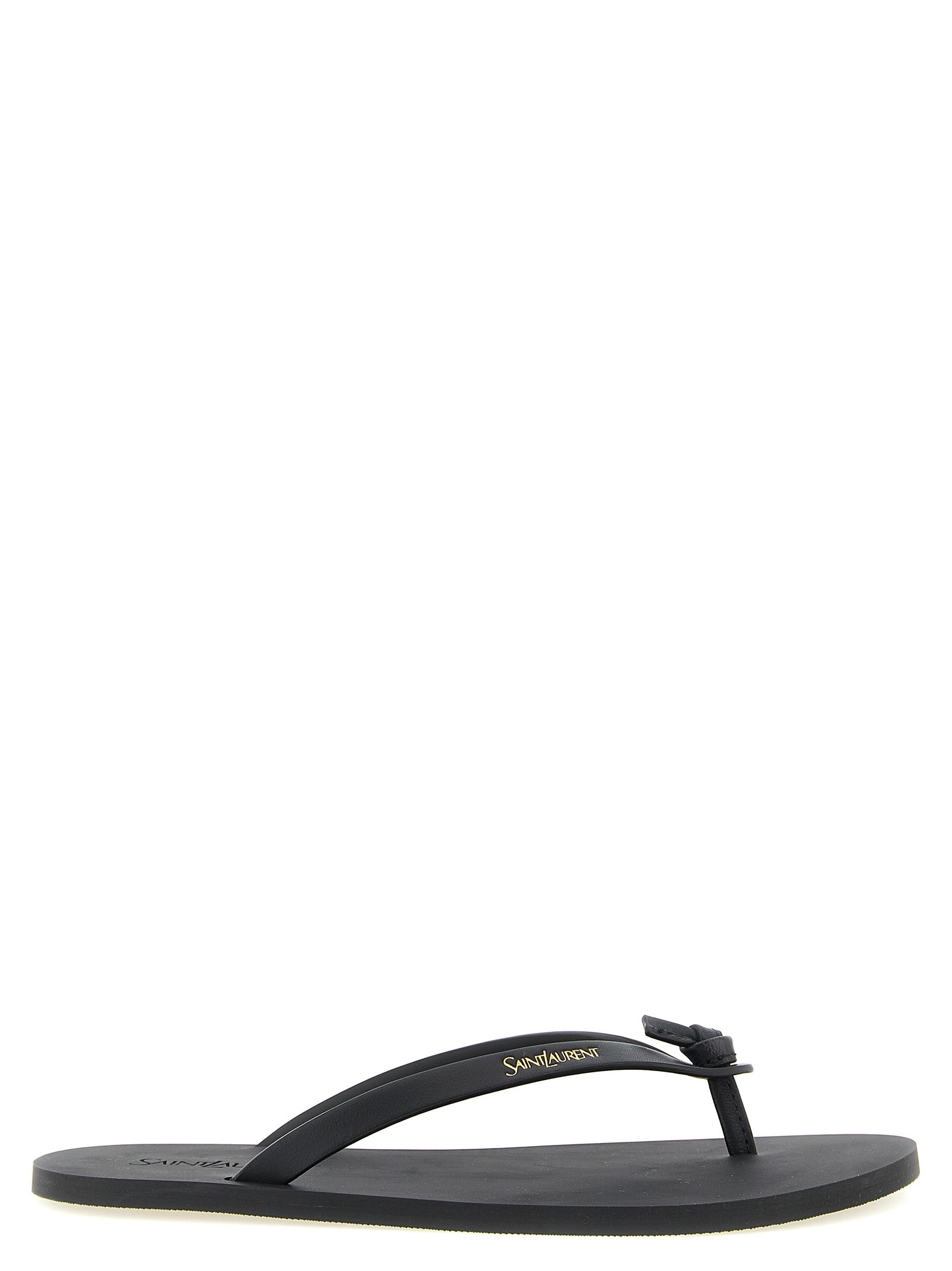 Black Calfskin Slides
