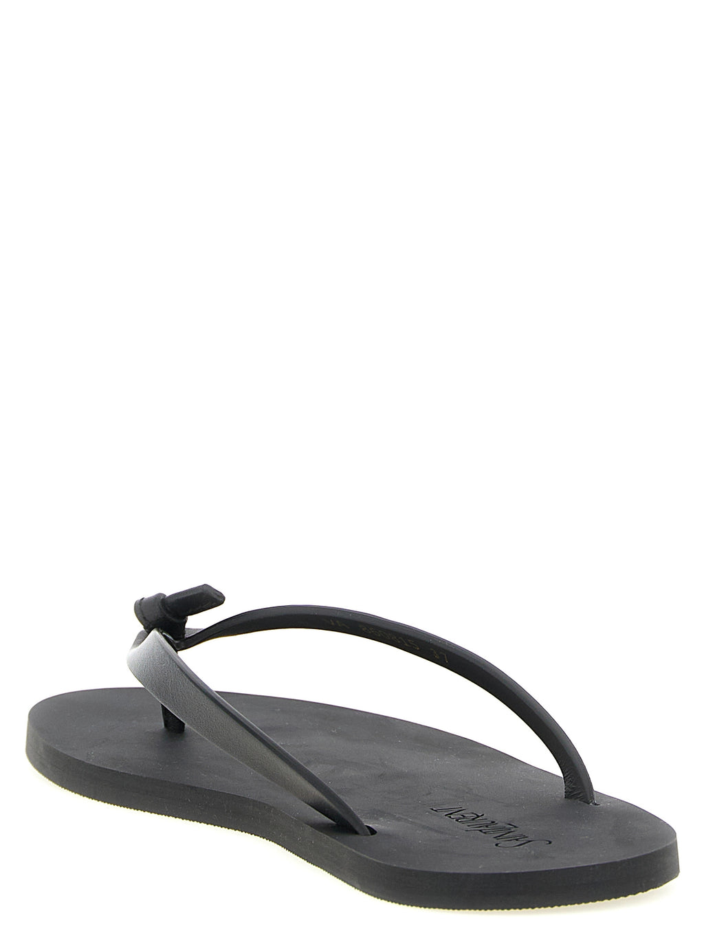 Black Calfskin Slides