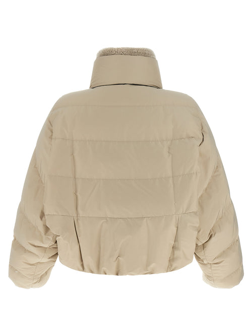 Beige Cotton Full-Length Jacket