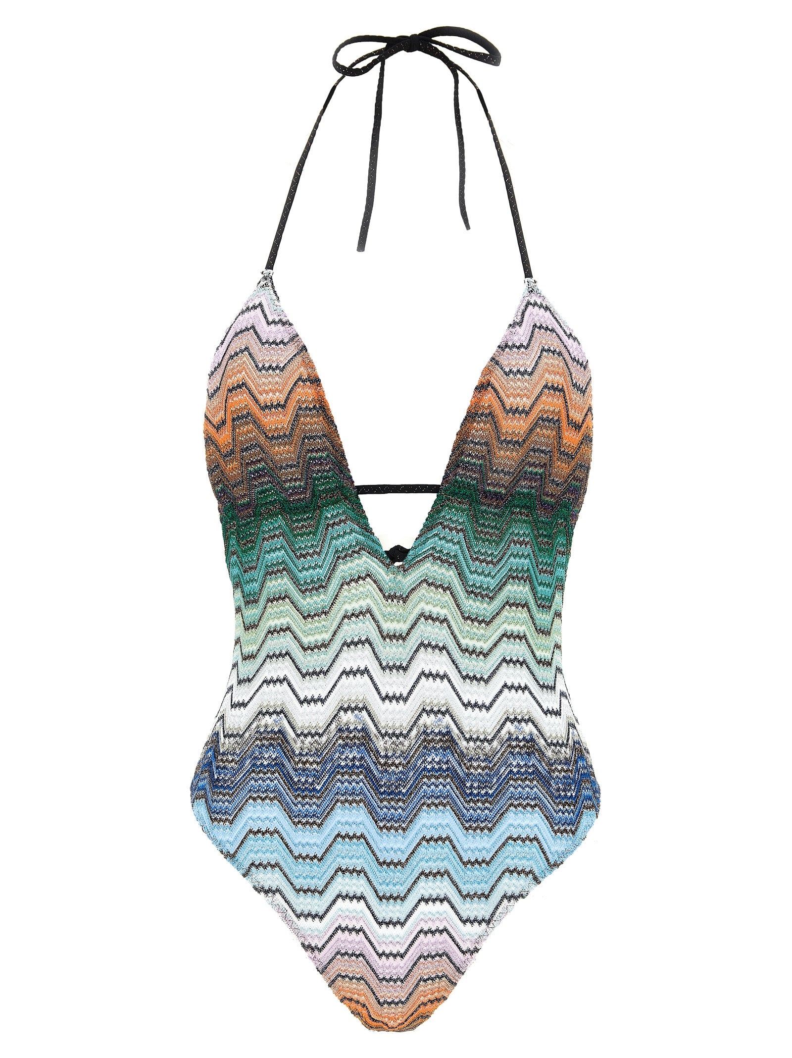 Multicolor Polyester One-Piece Swimsuit