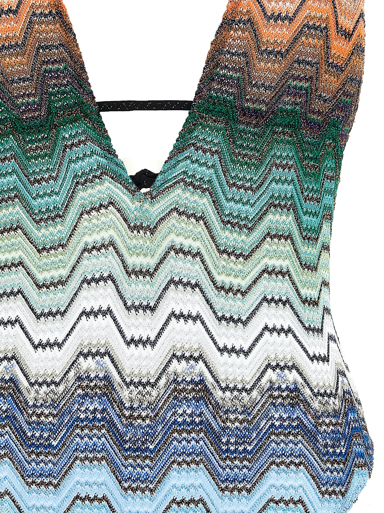 Multicolor Polyester One-Piece Swimsuit