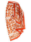 Orange Cotton Long Skirt
