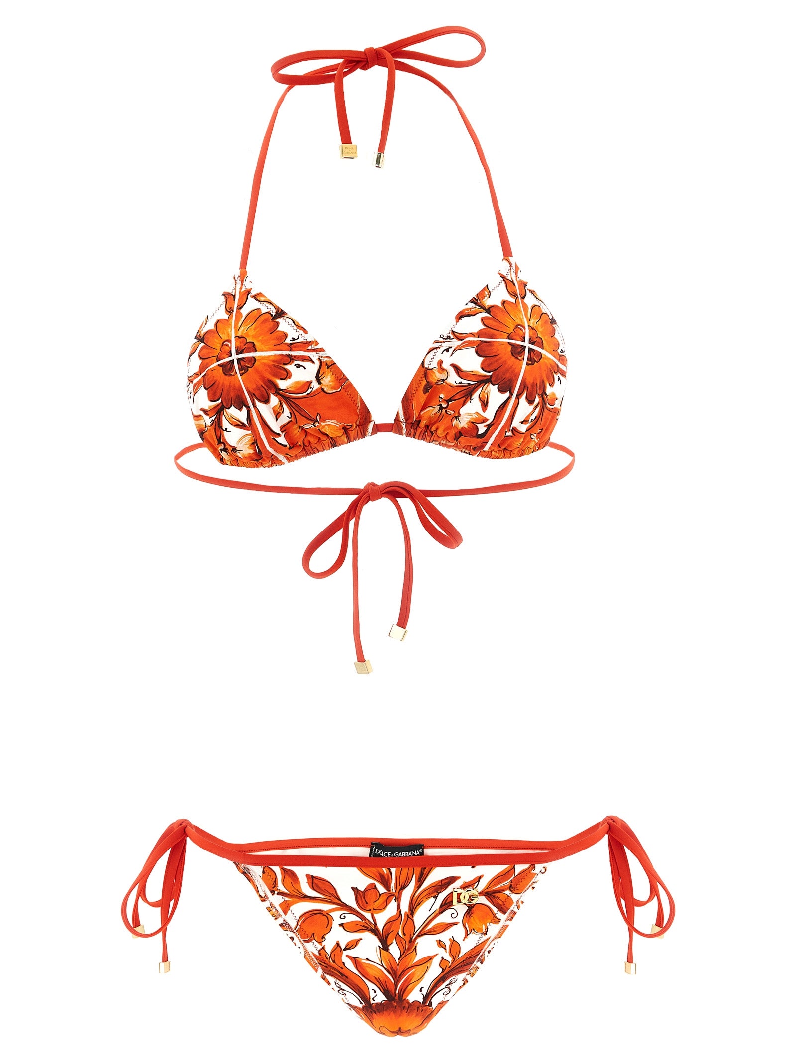Orange Polyamide Bikini