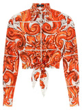 Orange Cotton Blouse
