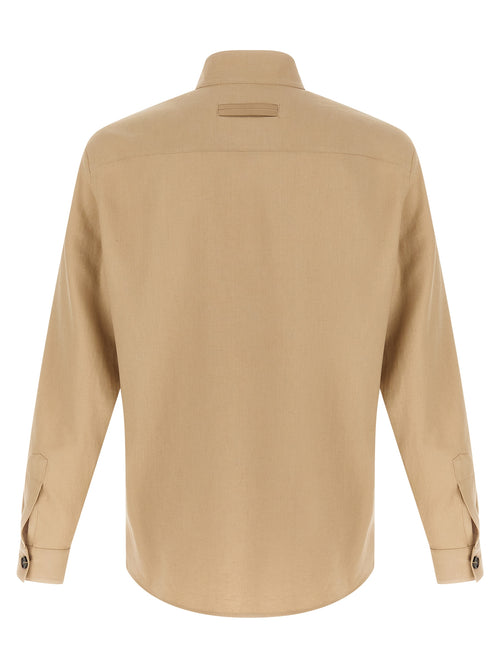 Beige Linen Blouse