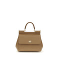 Beige Calf Leather Bos Taurus Shoulder Bag