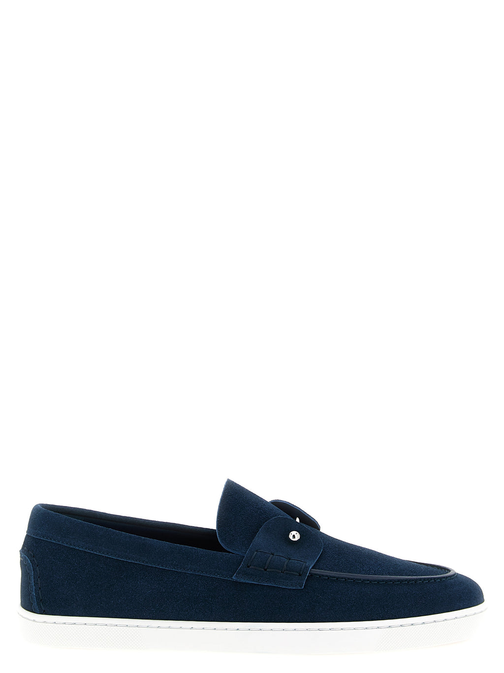 Blue Calfskin Slip-On Loafers