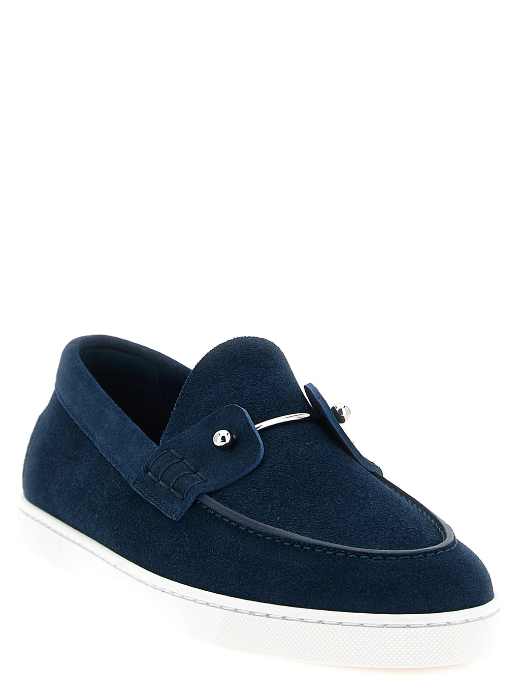 Blue Calfskin Slip-On Loafers