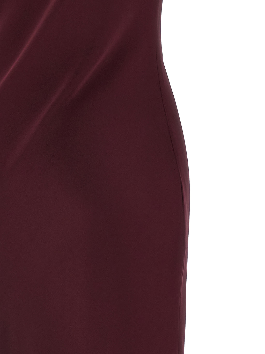 Bordeaux Polyester Long Dress