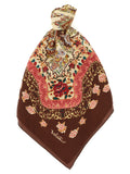 Brown Silk Foulard