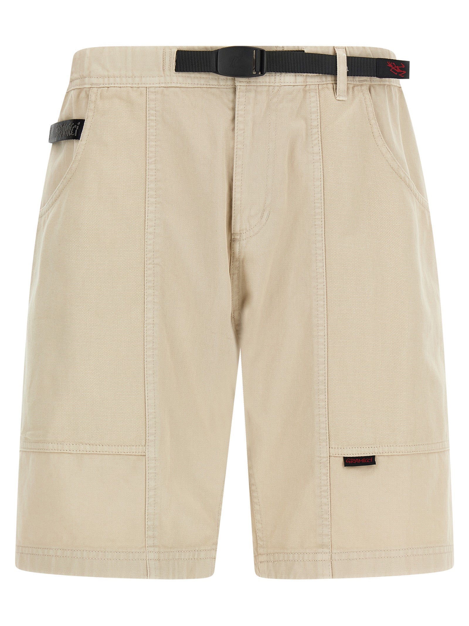 Beige Cotton Bermuda Shorts