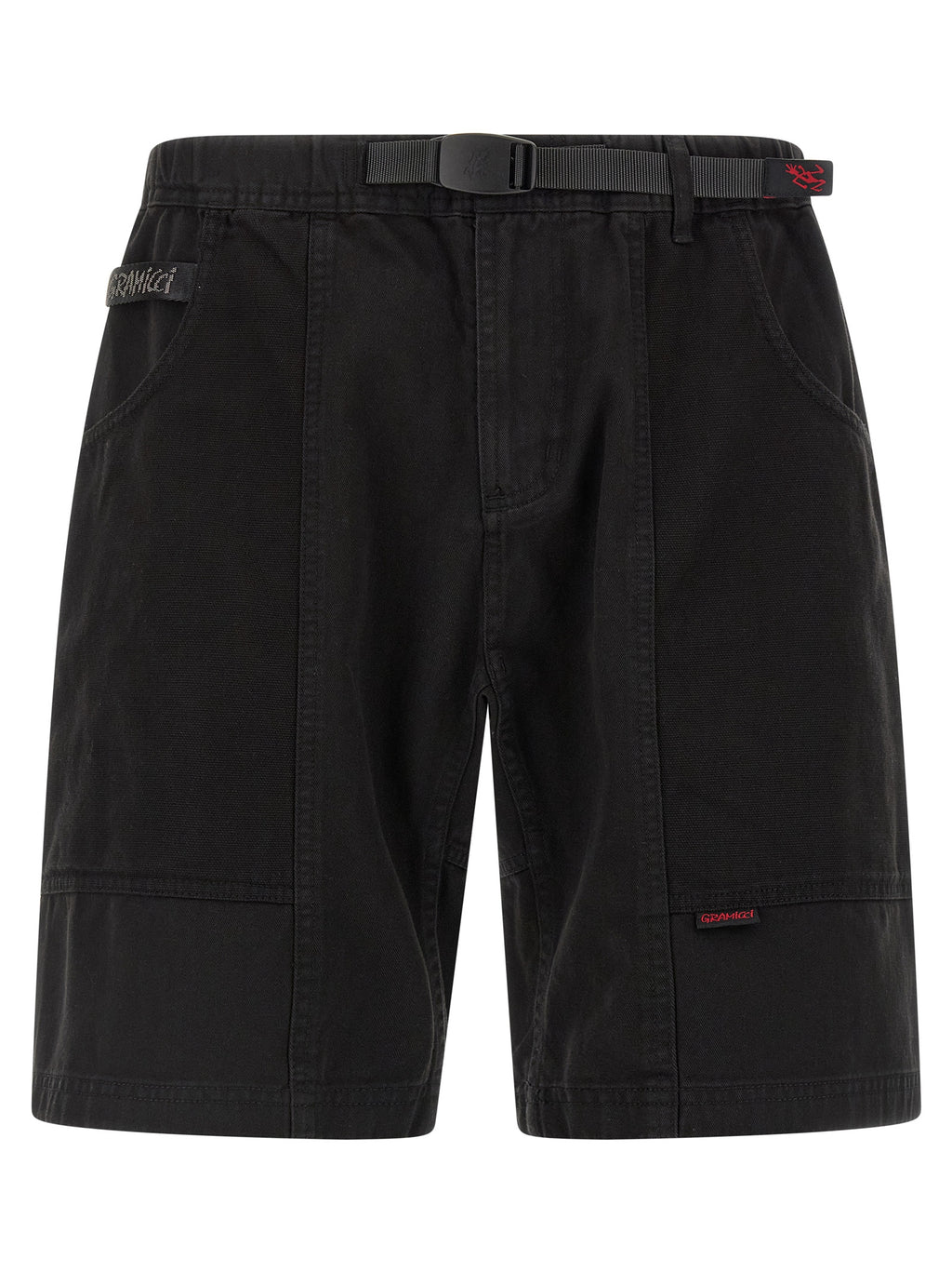 Black Cotton Bermuda Shorts