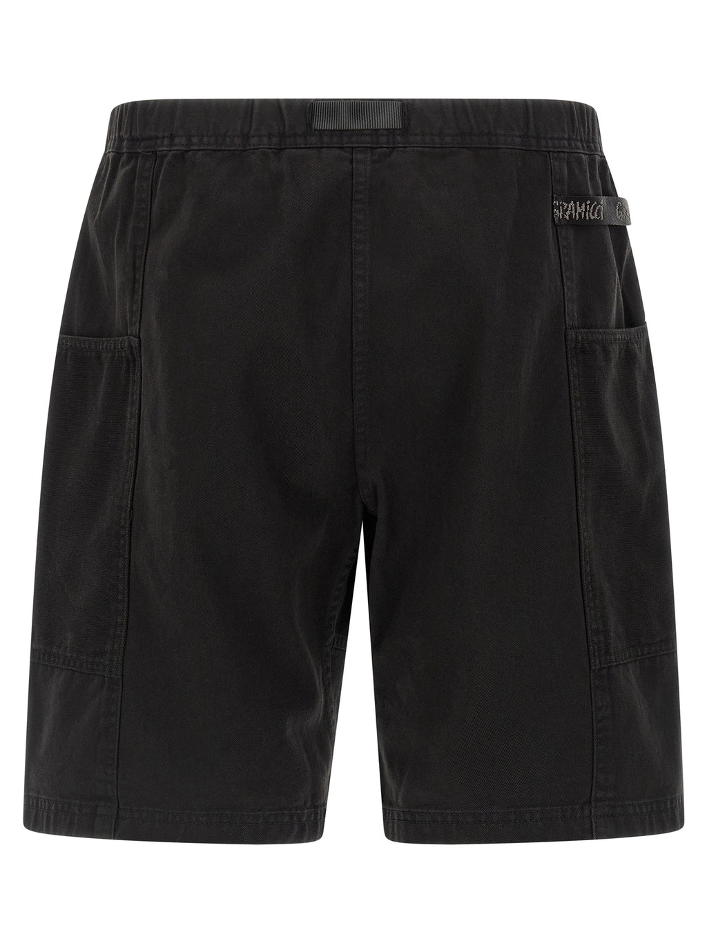 Black Cotton Bermuda Shorts