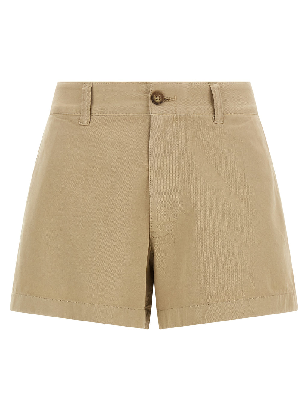 Beige Cotton Bermuda Shorts