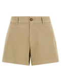 Beige Cotton Bermuda Shorts