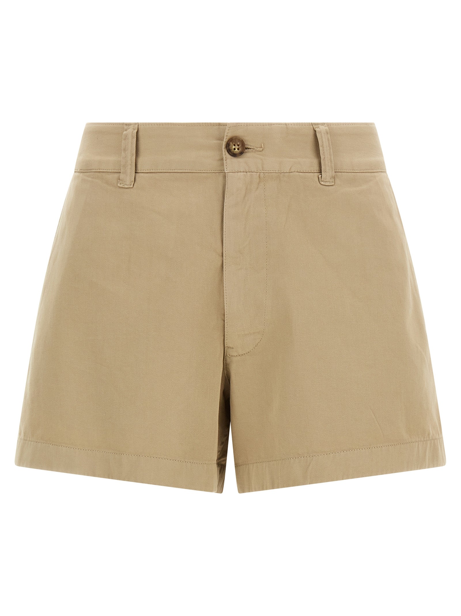Beige Cotton Bermuda Shorts