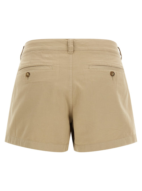 Beige Cotton Bermuda Shorts