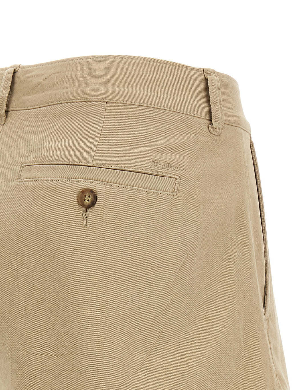 Beige Cotton Bermuda Shorts