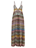 Multicolor Viscose Long Dress
