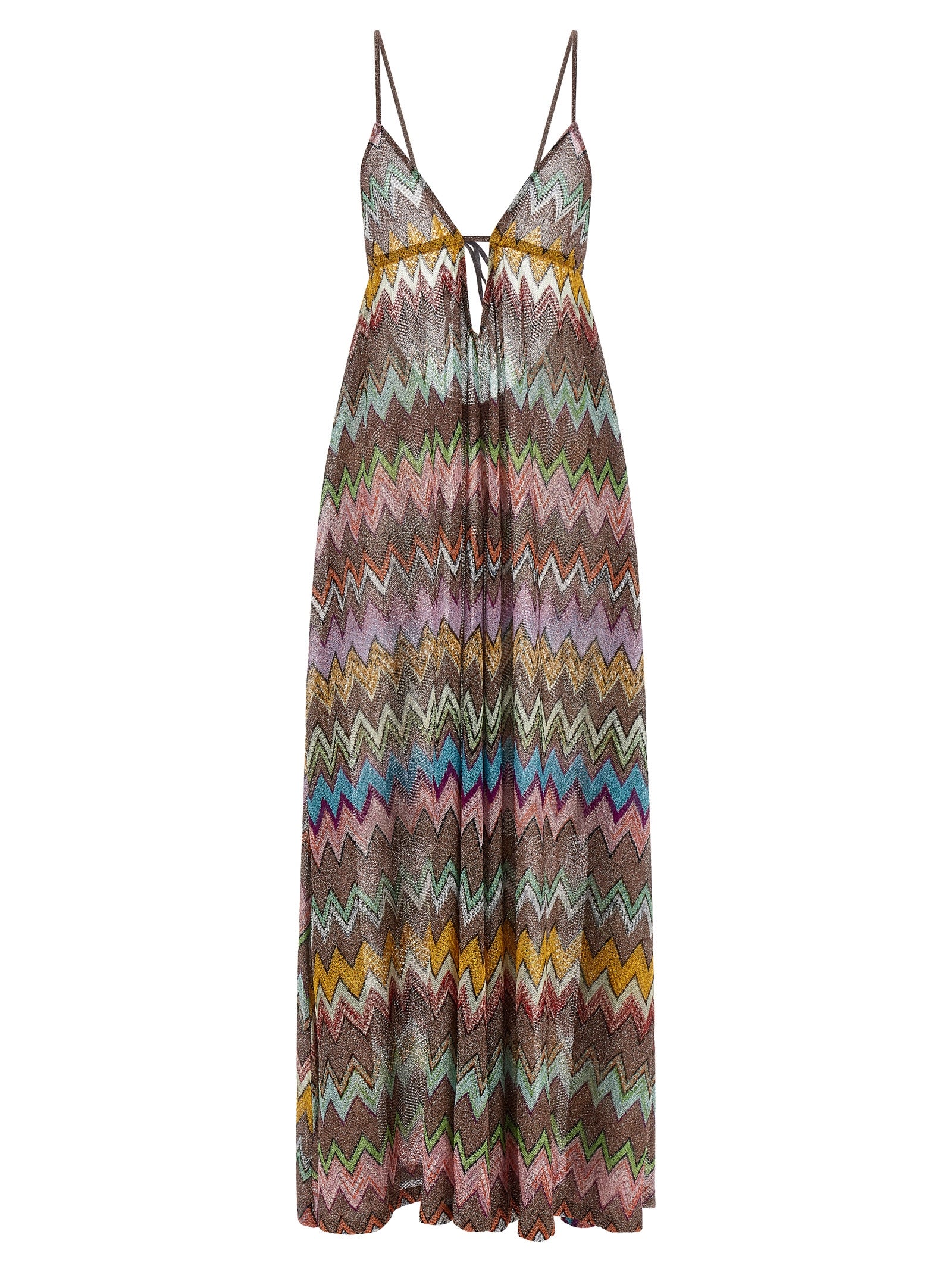 Multicolor Viscose Long Dress