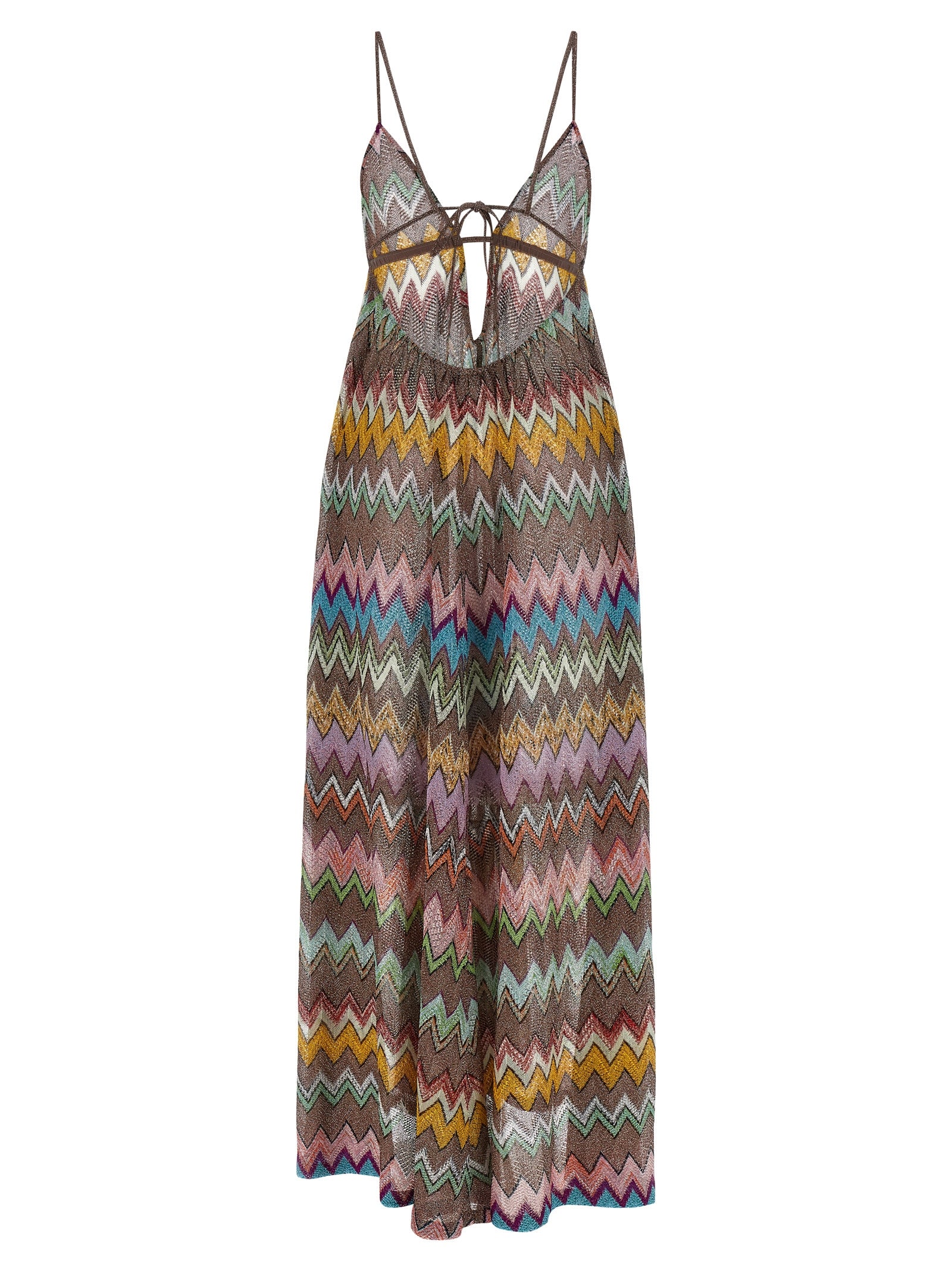 Multicolor Viscose Long Dress