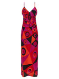 Fuchsia Silk Long Dress