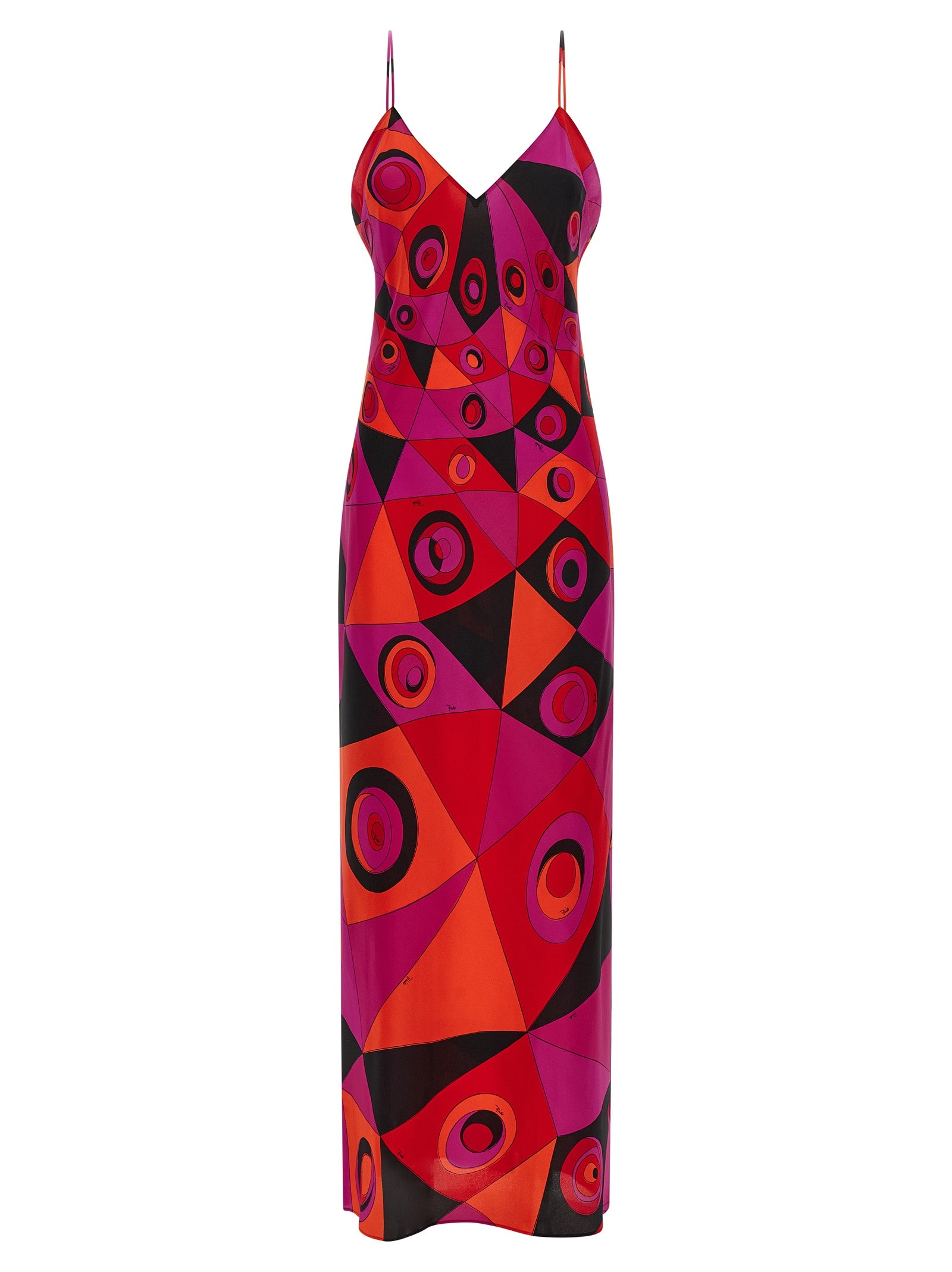 Fuchsia Silk Long Dress