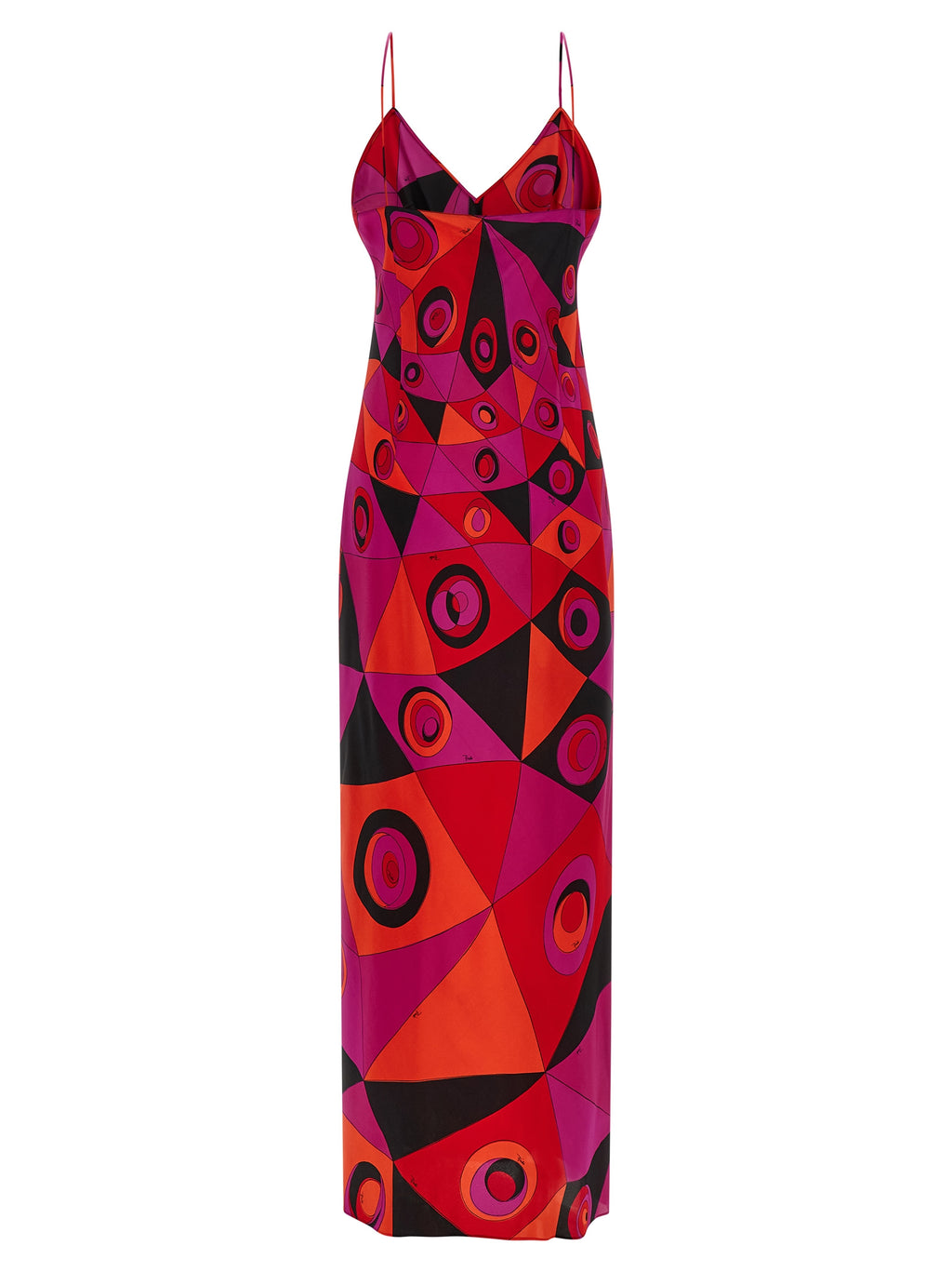Fuchsia Silk Long Dress