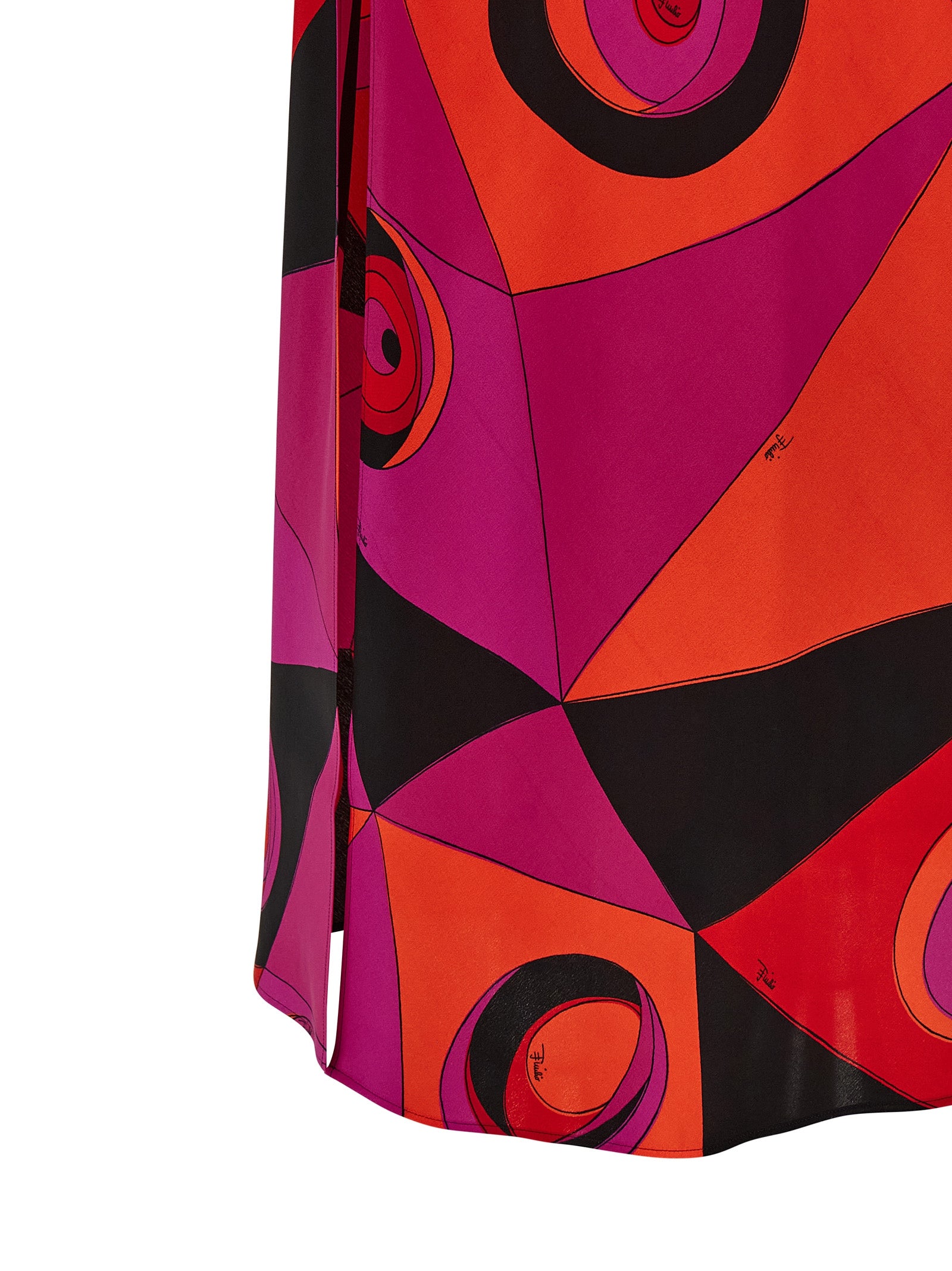 Fuchsia Silk Long Dress