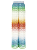 Multicolor Viscose Flared Pants
