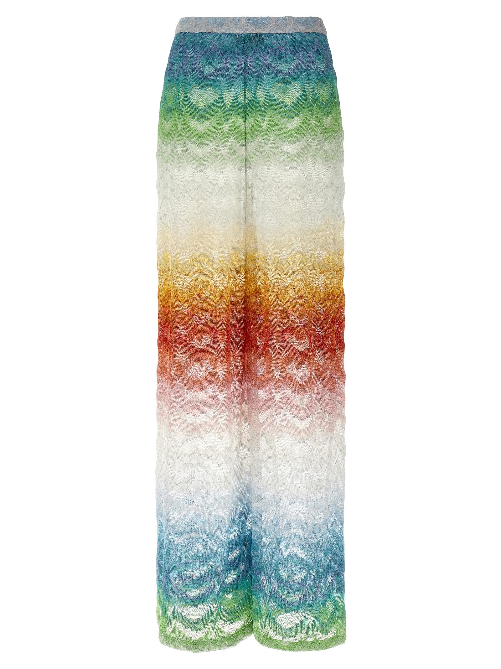 Multicolor Viscose Flared Pants