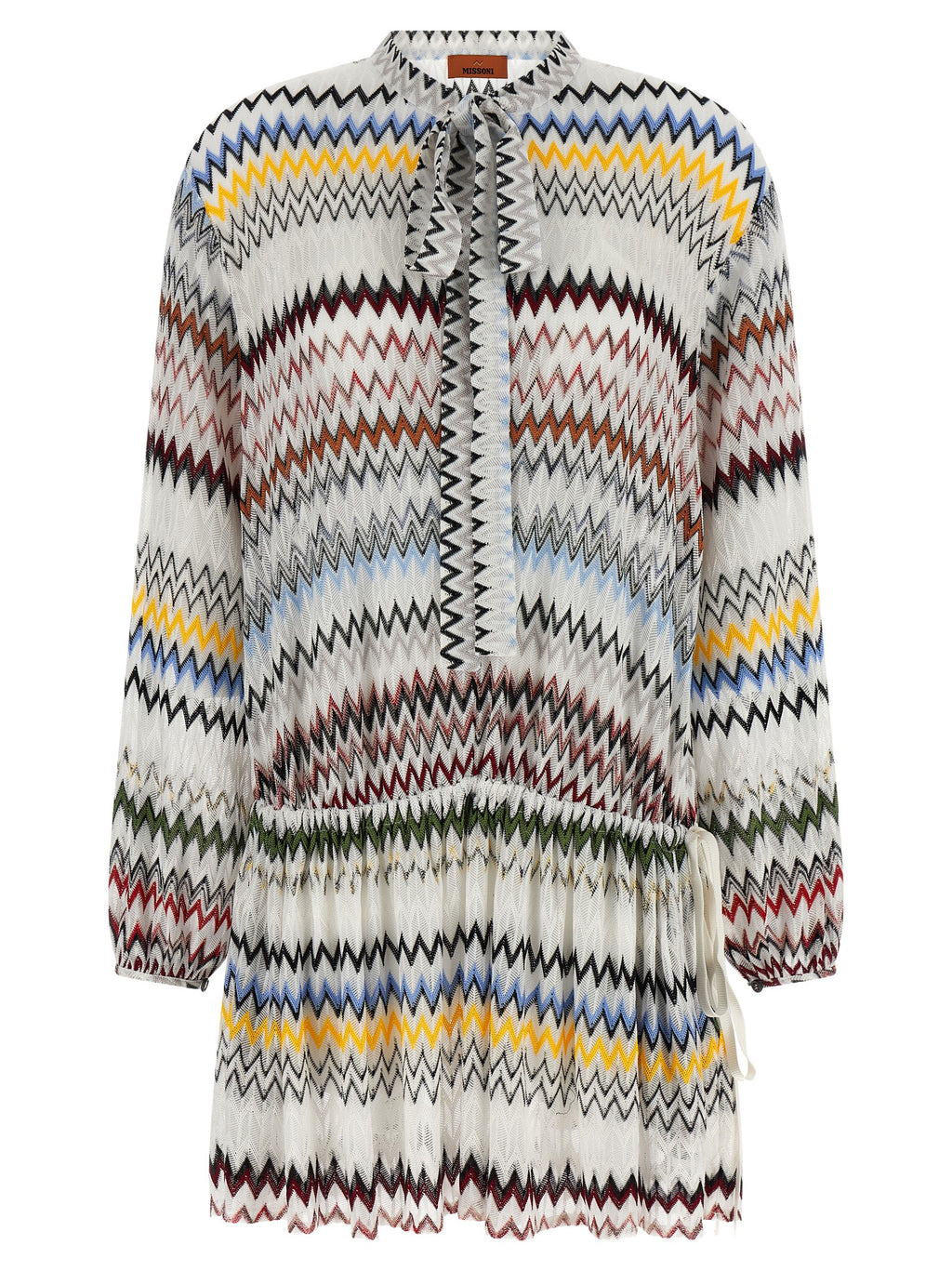 White Viscose Short Dress