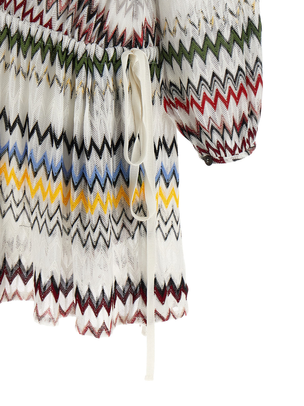 White Viscose Short Dress
