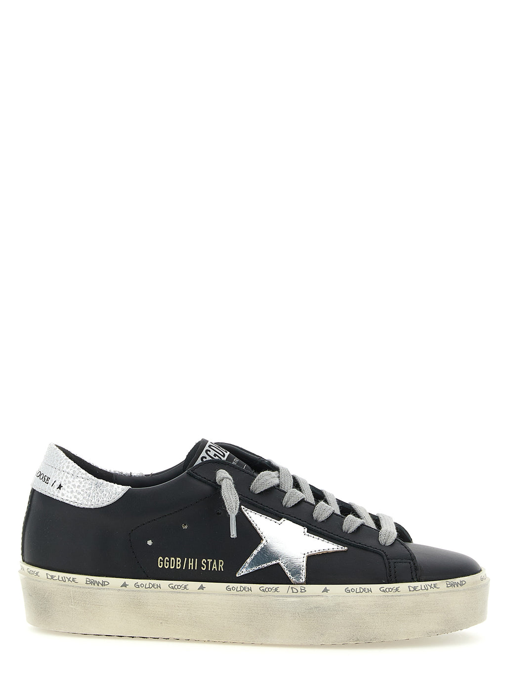 Black Cowhide Chunky Sneakers