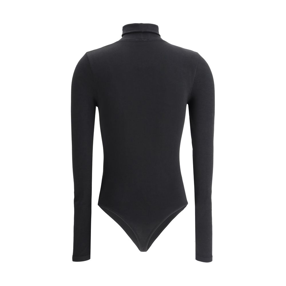 Black Cotton Bodysuit