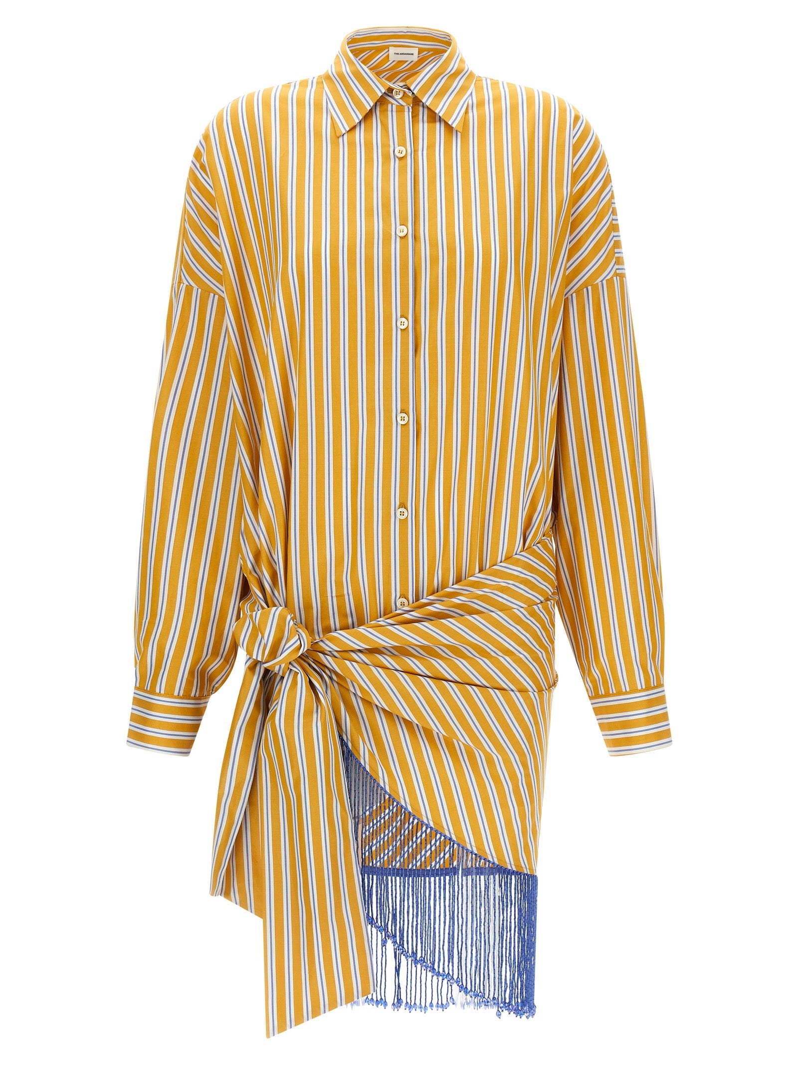 Bicolor Cotton Short Dress