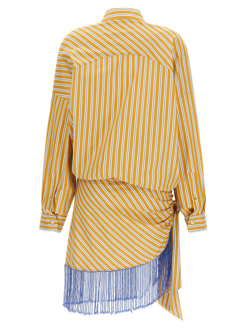 Bicolor Cotton Short Dress