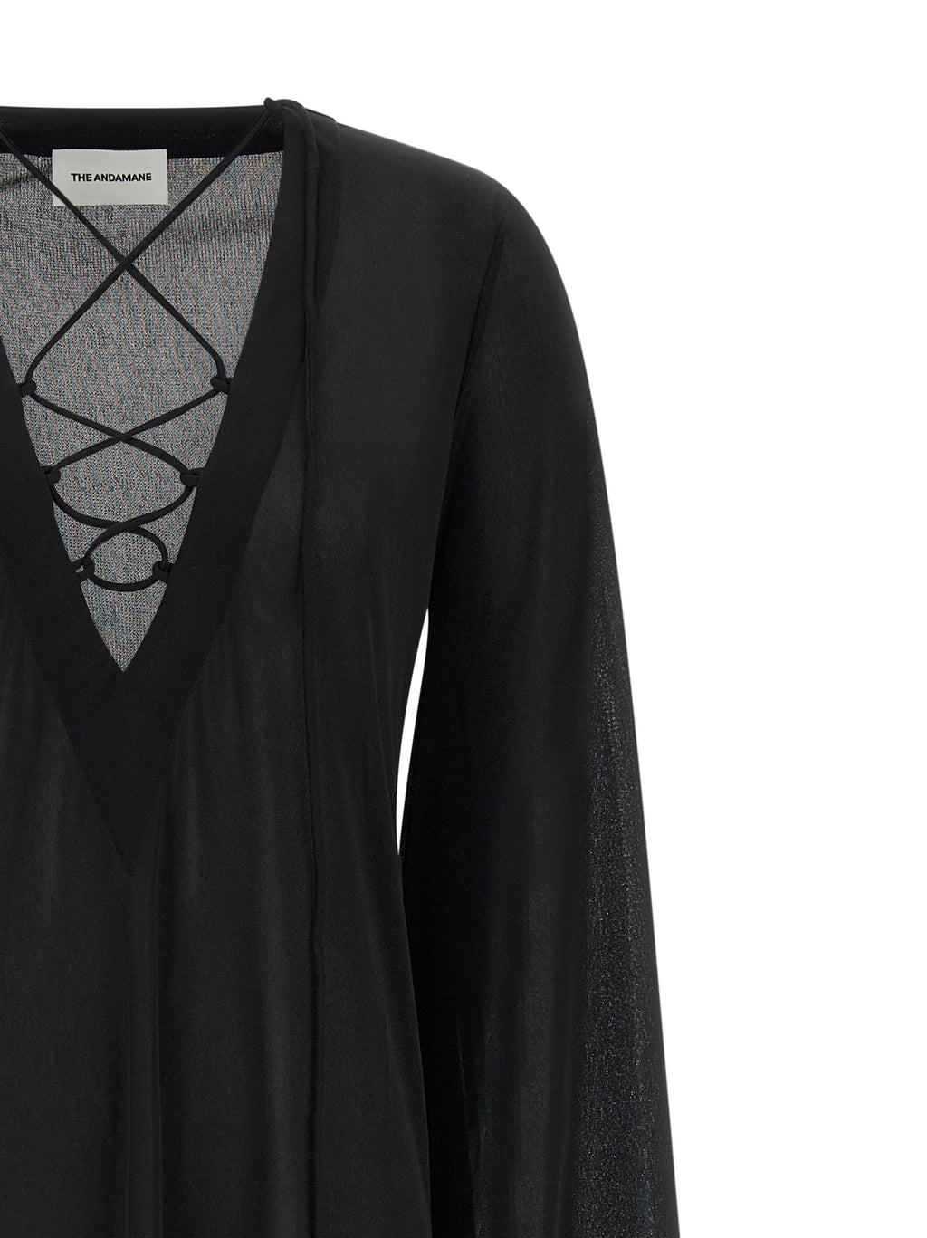 Black Polyester Long Dress