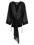 Black Cotton Short Dress