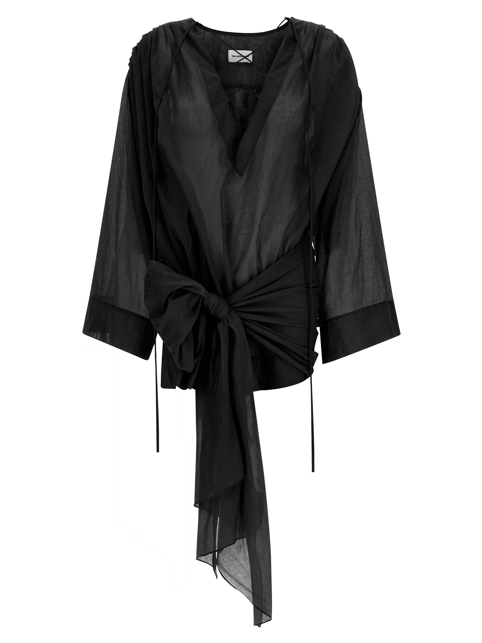 Black Cotton Short Dress