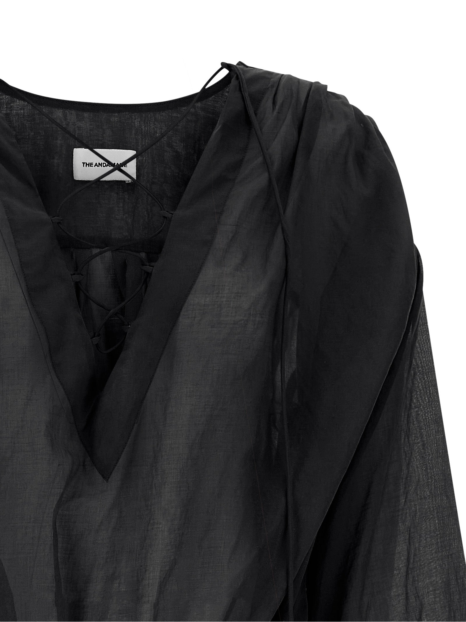 Black Cotton Short Dress