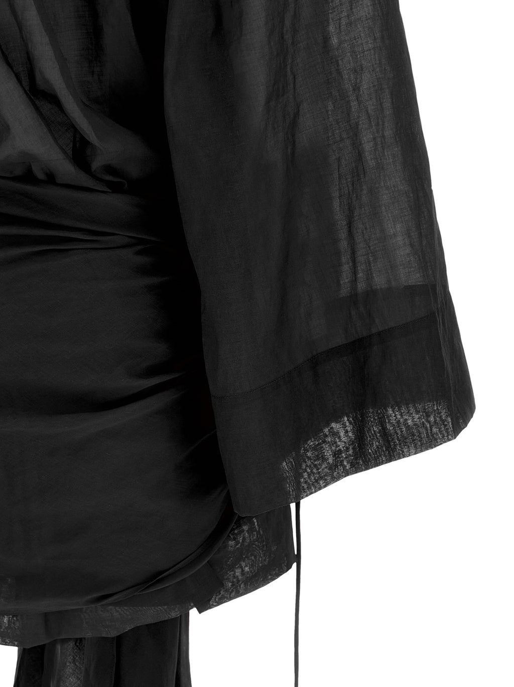 Black Cotton Short Dress